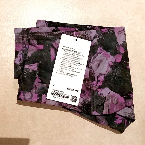 Lululemon Align Leggings SZ 4 Floral NWT! 😍 - Picture 1 of 4